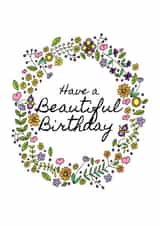 Beautiful birthday flower ring card created by Fefe Teale