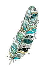 Dream feather birthday card created by Fefe Teale