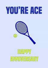 Tennis anniversary card created by SP Designs