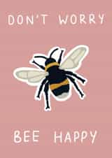 Positive motivational saying bumblebee greetings card created by Scribble and Stitchh