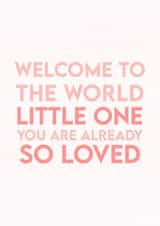 Welcome to the world little one - newborn card created by Lucy McCausland