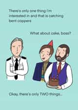 Funny Ted Hastings of Line of Duty birthday card created by Karentoons