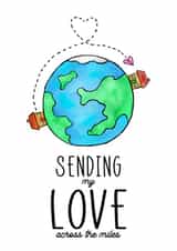Sending Love Across The Miles Greeting Card created by TinkerDoodleArt