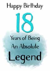 18 years of being an absolute Legend created by Loui's Funky card Designs