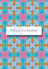 Sea life kaleidoscope Birthday card created by Emily Kate