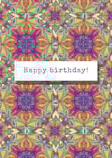 Funky Kaleidoscope Birthday card 1001 created by Emily Kate