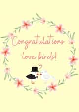 Congratulations Love Birds Wedding card created by Beth