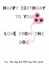 Happy Birthday From The Dog created by Rambos Packed