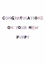 Congratulations on your New Puppy 1000 created by Rambos Packed