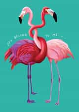 Flamingo Valentines Day card created by Linsey Tulley