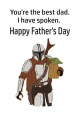 You're the best dad, Mando Father's day card created by A Good Day to Doodle