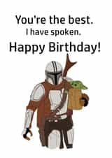 You're the best - Mando birthday card. created by A Good Day to Doodle
