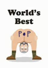 World's Best Pop Cheeky Bum Father's Day Card created by Studio Boketto