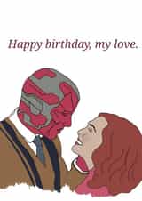 Happy birthday, my love - Wanda card created by A Good Day to Doodle