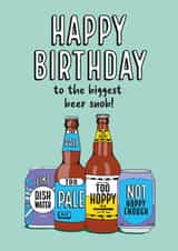 Craft Beer Snob Birthday Card created by Lucy Marie Design