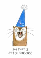Otter 30th Birthday Card created by Otterly Madness