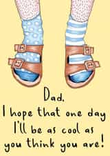 Funny Fashionable Socks and Sandals Father's Day Card  created by Amy Florence Design