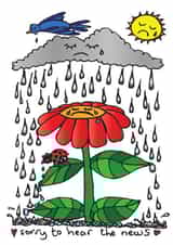 Sorry to hear the news sympathy card created by Boopino