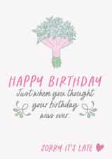 Belated birthday card created by Poppy Lane