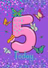 5th Birthday Butterfly Card created by Love Gifts