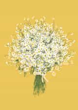 Pretty Daisy Bouquet New Home Card - Flowers created by JeJu Studio