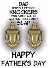 Happy Father's Day Knockers Card created by @Cupsie's Creations