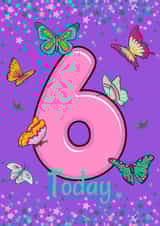 6th Birthday Butterfly Card created by Love Gifts