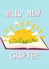 Pretty Sunshine New Home Card / New Job Card - Book - Hello New Chapter created by Cards Inc.lusive