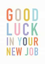 good luck new job card created by Studio 9