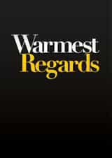 Schitt's Creek Warmest Regards card created by Christian Soden