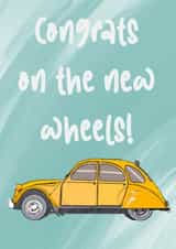 Sweet congratulations card for passing driving test. Doubles as new car card. created by Annie