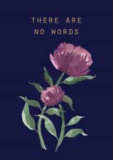 Sympathy No Words Flower Watercolour Card created by Yellowstone Art Boutique