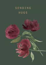 Sending Hugs Sympathy Bad News Flower Card created by Yellowstone Art Boutique