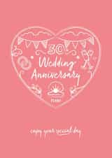 Pretty Pearl Wedding Anniversary Card - 30 Years - Enjoy Your Special Day created by Sharon Armstrong Creative
