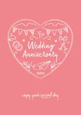 Cute 1st Wedding Anniversary Card - Paper Anniversary - Enjoy Your Special Day created by Sharon Armstrong Creative