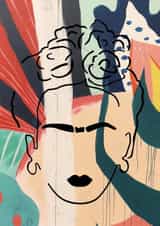 Frida Kahlo Greeting Card created by SLW Prints