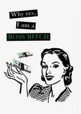 Congratulations New Job Boss Bitch created by Profanity Polly Prints