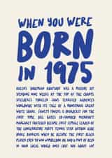 50th Birthday Memories of 1975 Card created by Poppy Lane