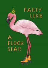 Flock Star Flamingo Card created by Drawing Loft
