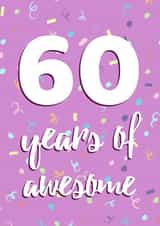 60 Years of Awesome Birthday Card created by Evezee
