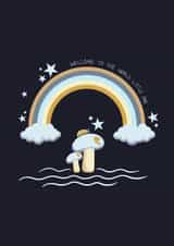 New Baby Rainbow Magical Card created by Miss Mulberry Pie Illustration