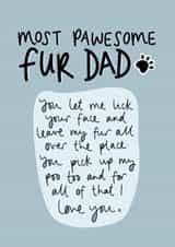 Most Pawesome Fur Dad created by Muses & May