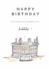 Fun Birthday Card - Bubbles - Prosecco created by doodlepuds