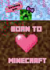 Minecraft Niece or Daughter Birthday Card created by Kerrylovescards
