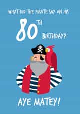 80th Pirate Birthday Card created by Fifi Designs
