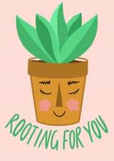 Rooting for you succulent card created by Phoebe Harris