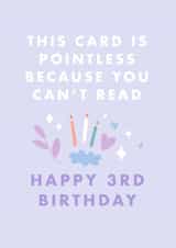 Pointless 3rd Birthday Card created by URGHH Card Co.