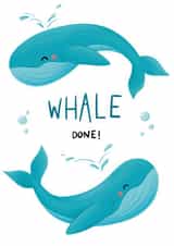 Whale Done Card created by Sophie Kent Illustration