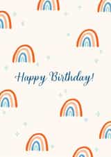 Cute Rainbow Pattern Birthday Card created by Joyous Designs UK