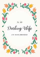 Vintage Floral Wife Birthday Card created by Joyous Designs UK